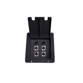 Elite Core | FB4-SP | Recessed Floor Box | 4 XLRF and 2 Speakon Connections