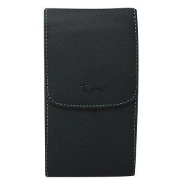 Generic Black Vertical Leather Case Belt Clip Side Holster Pouch 5.19 x 2.95 x 0.74 inch - For Kyocera DuraPlus Dura-Plus