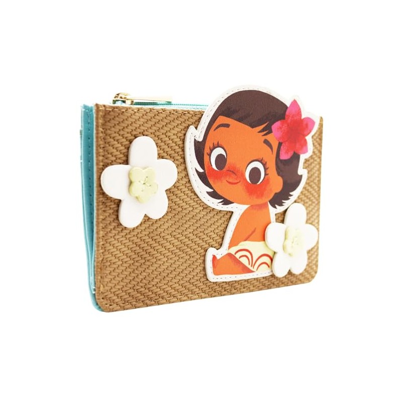 Moana Jung with Flowers Brown Wallet, brown, Card Holder
