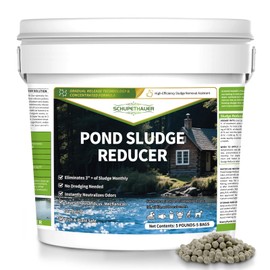 Muck Reducer - 5LB Natural Sludge Solution Pellets for Ponds & Lakes, Away Muck & Odor Control, Safe for Aquatic Life, Wildlife & Recreation, Treats Up to 35,000 Sq Ft