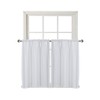 Home Queen White Waffle Bathroom Window Curtains, Water Repellent Rod