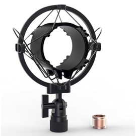 IXTECH Microphone Shock Mount, Shock Mount Mic Holder Clip for Noise Isolation, Anti Vibration Shock Mount to Reduce Vibration Noise for 48mm-51mm Diameter Condenser Microphone, IX-MI-SM1