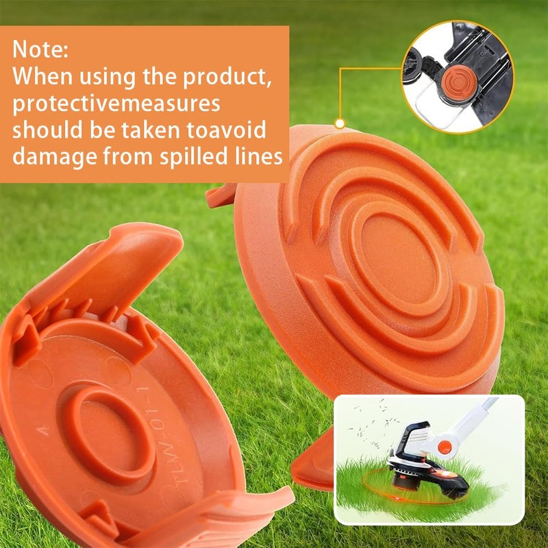 4 PCS Worx Trimmer Spool Cover WA0004/WA0010 Replacement - Durable