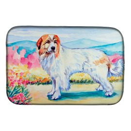 Caroline's Treasures 7130DDM Great Pyrenees Dish Drying Mat Absorbent Dish Drying Mat Pad for Kitchen Counter Dish Drainer Mat for Countertop, 14 x 21", Multicolor