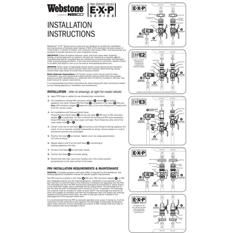 Webstone, a brand of NIBCO E-X-P E2 Tankless Water Heater