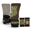 BEAR GRIP - Crossfit Grip (MicroFibre BrownGrey No-Hole, S)