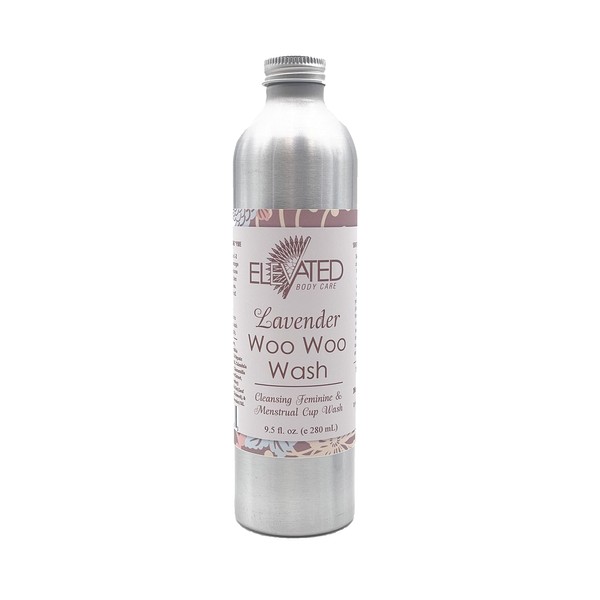 Taylors ELEVATED Woo Woo Wash - Natural Feminine Wash for Women Stay Fresh, Moisturized & Balanced | Glass or Aluminum Bottle | Made in USA! (Lavender, Aluminum 9.5oz)