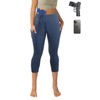 Lilcreek Conceal Carry Leggings Women,Conceal Carry Cropped Yoga Pants for
