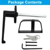 Luomorgo Shed Door Latch L-Handle Lock Kit with 2 Keys,