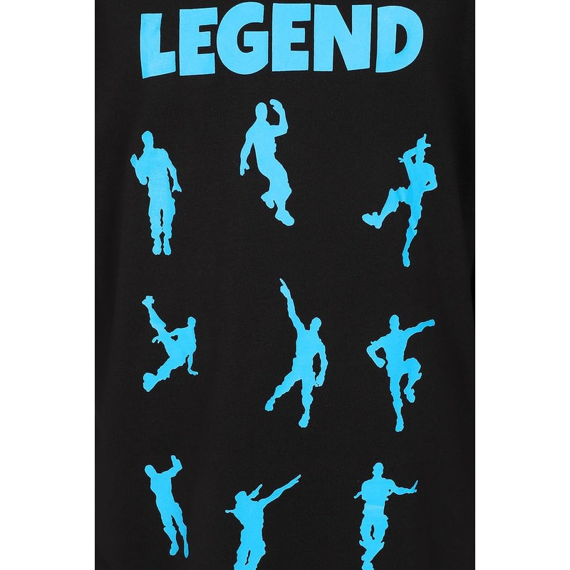 ThePyjamaFactory Brand Emote Legend Dance Gaming All Over Gaming Black