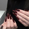 COSMOO 15ml Dark Red Quick Dry Nail Polish, Brown Red