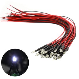 Diorama Lighting Chip LED 2mm White 20 Pieces with Wiring Resistance Included Train Model Railway Model Building Model Diorama