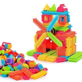 teytoy 100Pcs Stickle Bricks Hedgehog Building Blocks Toy Set for Toddlers Kids Age 3+, Educational Sensory Toys Brain Development, Preschool Cognition Creative Construction Toys
