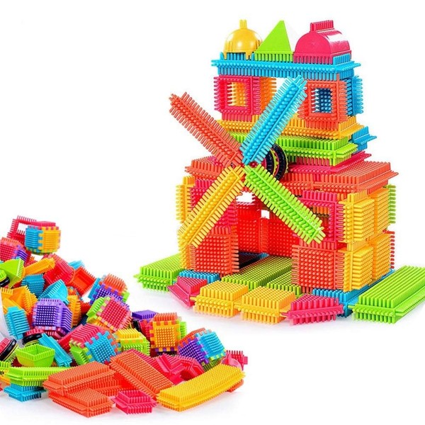 teytoy 100Pcs Stickle Bricks Hedgehog Building Blocks Toy Set for