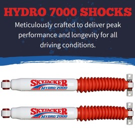 TrendsAuto Pair of Hydro 7000 Series Rear Hydraulic Action Shocks fits 2007 2018 Wrangler JK & Rubicon 2WD 4WD with 2-3.5” Rear Lift | Durable Construction | Velocity-Sensitive Valving