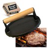 Evelots Cast Iron Burger Press - Heavy Duty Pre-Seasoned Burger