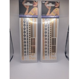 Flash Tattoos Temporary Metallic Gold Sliver Flash Body Tattoos TT-4