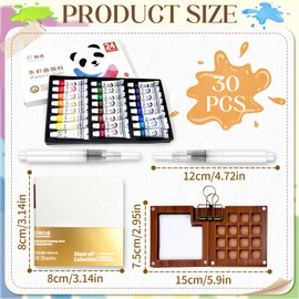 NlsqEU Mini Watercolour Set, Watercolour Paints Watercolour Set, Mini Portable 24 Colours for Students, Painters and Artists