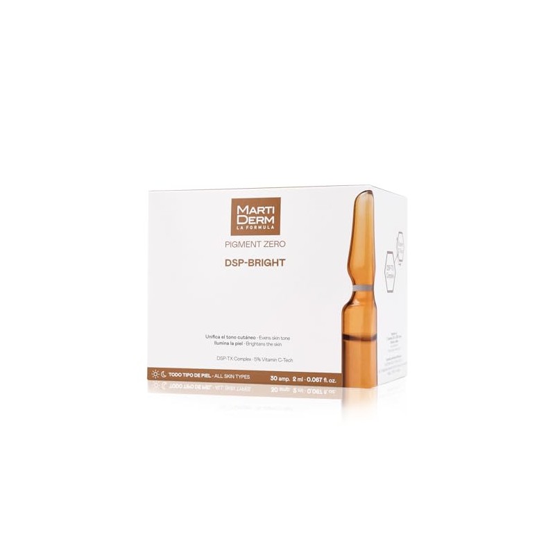 MartiDerm Pigment Zero DSP Bright Ampolletas Faciales Despigmentantes. Solucin facial