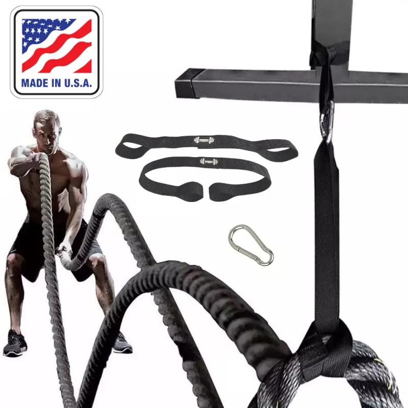 DUMBBELL Anchor Strap Kit Battle Rope Workout (2 packs 31/15in)