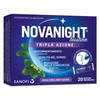 NOVANIGHT Triple Action, Food Supplement with Melatonin for Sleeping, Magnesium and Griffonia, Gluten Free, 20 Buccal Sachets with Camomile and Citrus Flavor, Does Not Induce Addiction