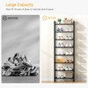 8 Tiers Narrow Shoe Rack 16-24 Pairs, Sturdy Metal Tall