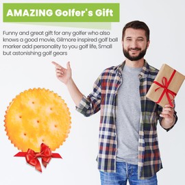 Cracker Golf Ball Marker 1.65" Large Metal Ball Marker Premium Golf Accessories & Funny Golf Gifts for Men Women Golfers, Pocket-Size & Durable