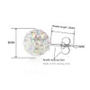 BAYUEBA 925 Sterling Silver Sparkle Crystal Ball Stud Earrings for