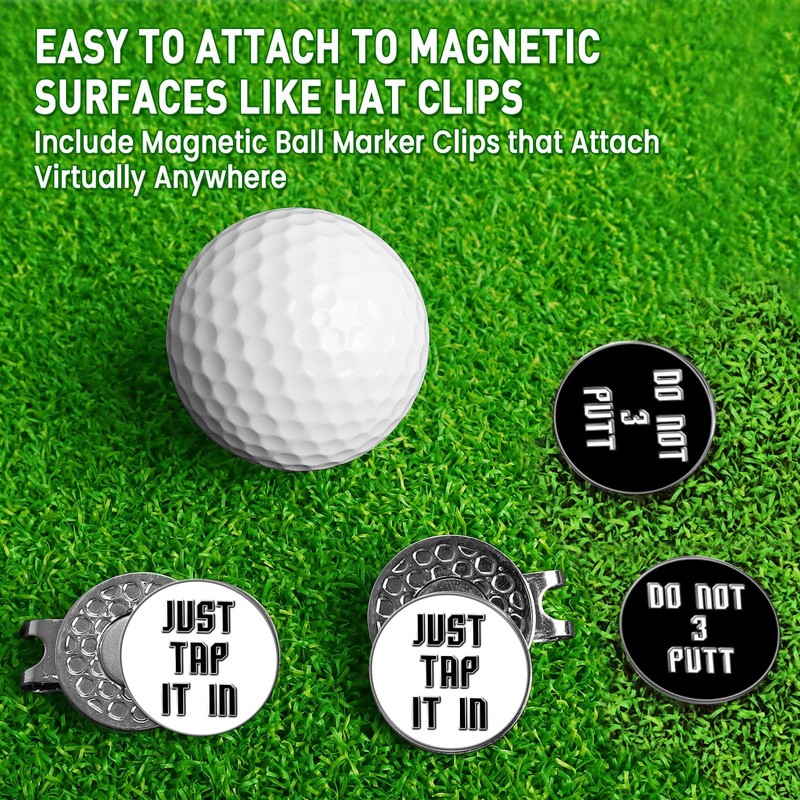 Golf Ball Markers and Hat Clip Magnetic Value Set for