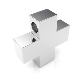 Agalea | Dije de cruz suiza de Plata ley 925, diseño clásico para hombre o para mujer, ideal para usar con collar de caucho o piel. (2.25 cm)