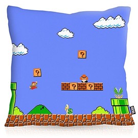 VOID 8-Bit Level Power Cushion Cover Outdoor Indoor Super Video Game Console SNES n64, Cushion Size: 50 x 50 cm