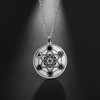 UNIFT Metatron’s Cube Pendant Necklace For Men Women Stainless Steel