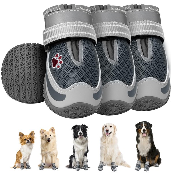 SlowTon Dog Shoes for Large Small Medium Dogs - Breathable
