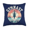 Vintage Gymnastics Rings Gymnast Throw Pillow