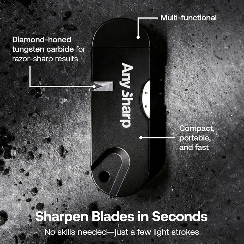 AnySharp Tactical Pocket Knife Sharpener - Easy to Use Sharpening