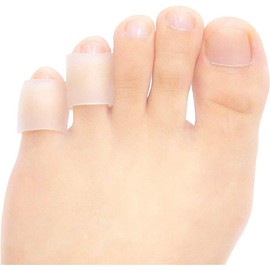 JKcare Transparent Pinky Toe Sleeves, Silicone Corn Cushions Pads, 12 Pack Little Toe Protectors for Corn, Blister and Injured Toenail Protection