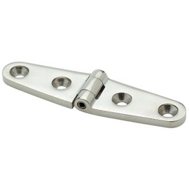 Attwood 66025-3 Stainless Steel Strap Hinges - Four Hole Standard, 4" Length