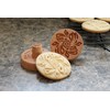 Fun Food Tools, Wood Cookie Stamp, 2.5 Inch (Whirling Flower