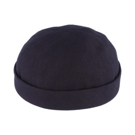 Bullani Summer Docker Cap 100% Linen Sailor Hat Made in Germany - Comfortable & Skin-friendly Customisable - blue, size: 60