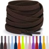 Miscly Flat Elastic Shoelaces, Brown, 54" (137 cm)