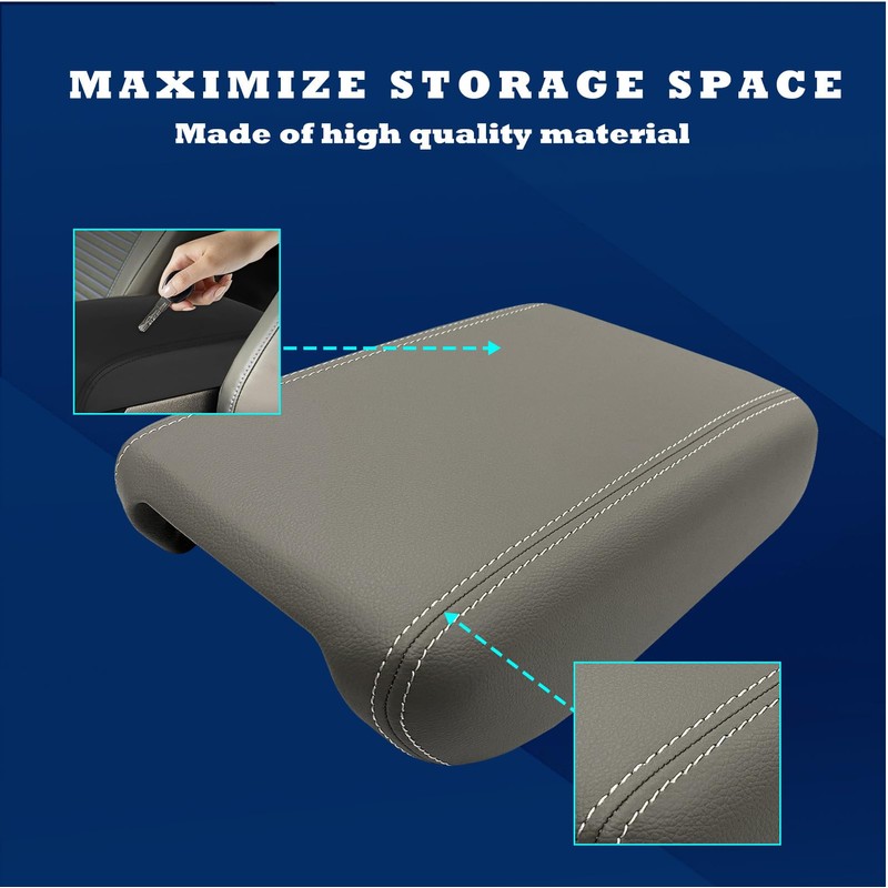 FULGURALSNAIL Center Console Lid Fit for 2007-2017 Chevy Traverse, Enclave,