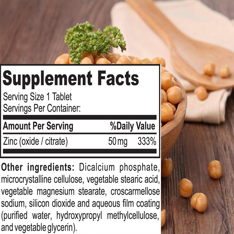 Zinc 50mg [High Potency] Supplement - Immune Support System from