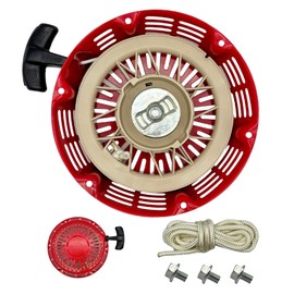 GX340 GX390 Recoil Starter Pull Start Assembly with Pull Cord for Honda and Clones 339c 389cc 420cc 439cc 459cc Red 28400-ZE3-W01ZA for Pressure Washers Generators