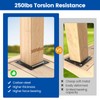 Muzata 4Pack 3.5"x3.5" Wood Post Plate Connector Deck Post Base