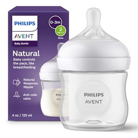 Philips Avent SCY900/91 - Biberón natural con pezón de respuesta natural (flujo lento, flujo 2),