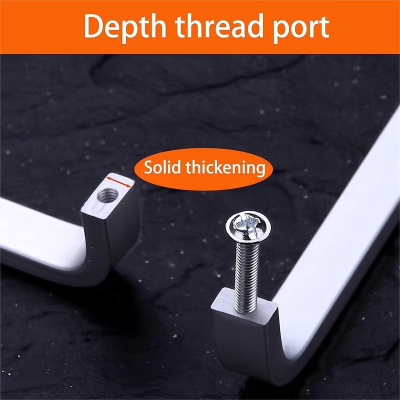 Qrity 10 Pcs Aluminum Door Drawer Knobs Pull Handles Cabinet