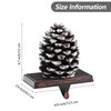 MCEAST 2 Pack Christmas Stocking Holders Pinecone with Snowflake Christmas