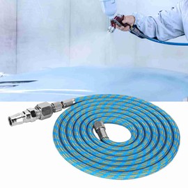 Braided Airbrush Air Hose Adapter Kit, Nylon Braided Air Hose Standard 1/8 1/4 Adapter for Spray Gun Air Compressor