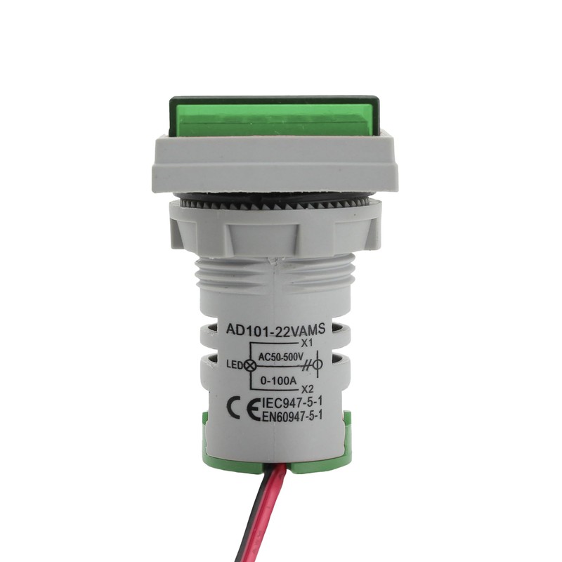 LED Voltage Display Panel Mount Volt Amp Meter, AD101-22VAMS 22mm