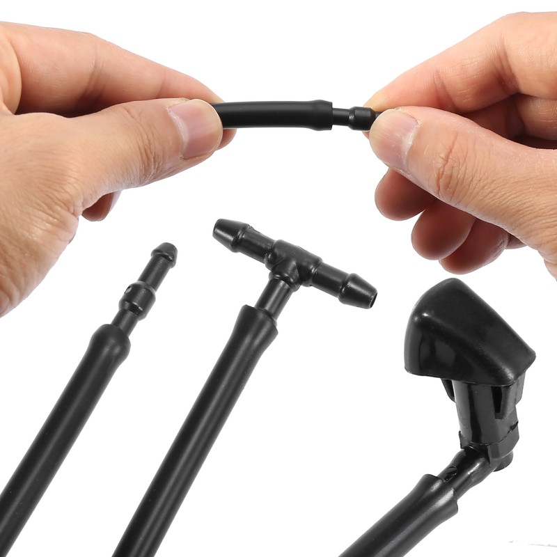 X AUTOHAUX Front Windshield Washer Nozzles Kit with 2 Meters